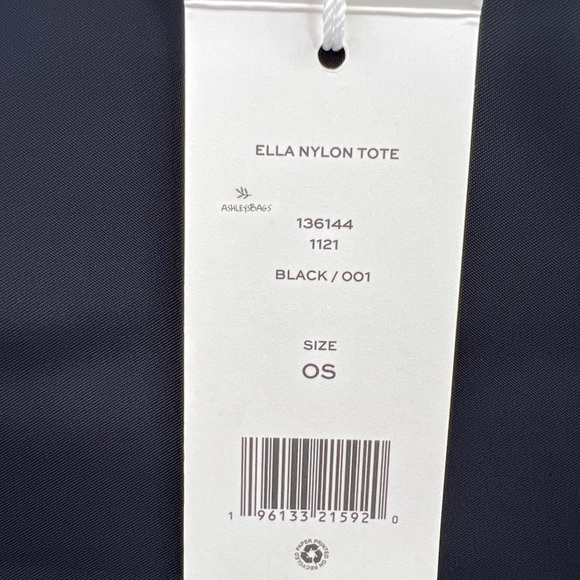 Tory Burch Large Ella Nylon Tote In Black - Picture 9 of 9